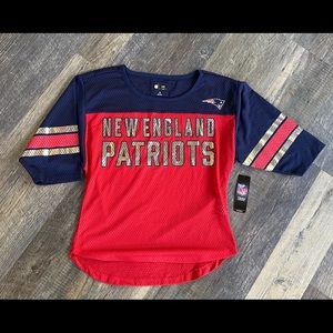 New England Patriots Womens NLF Jersey like shirt size small NWT